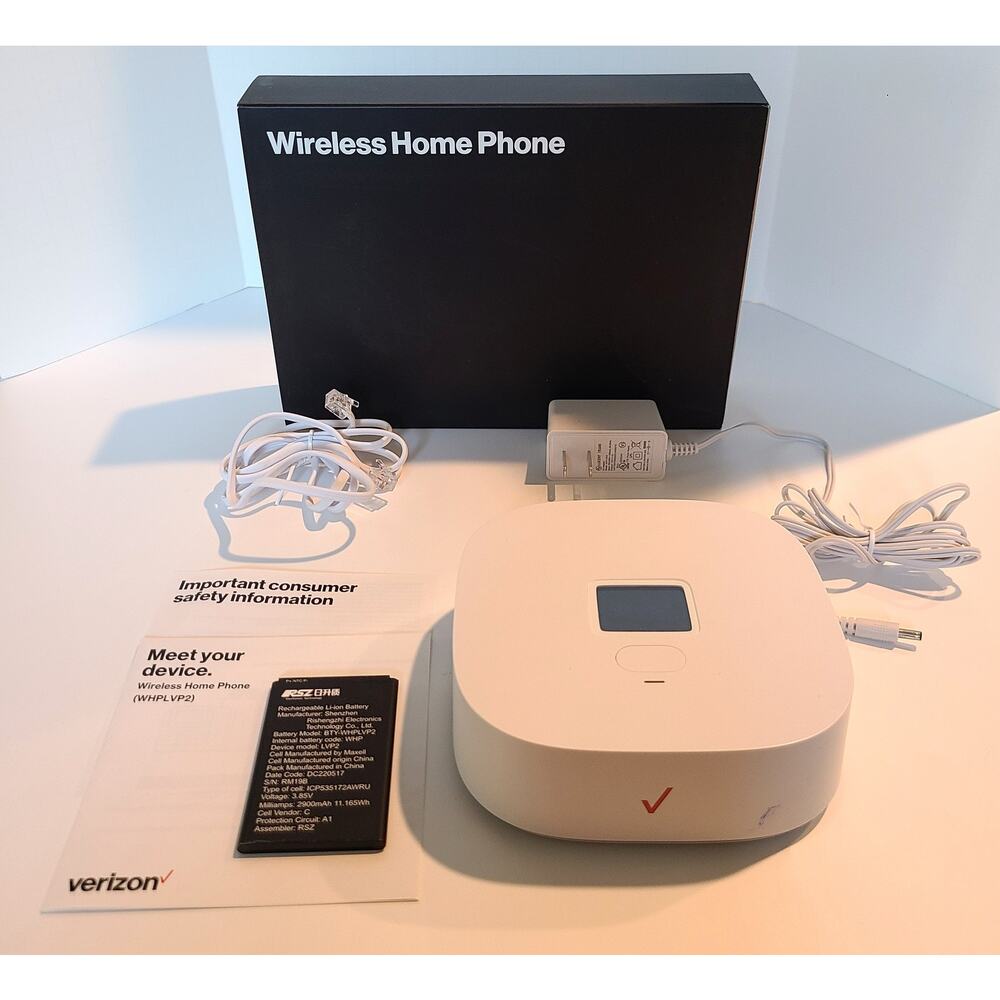 Verizon Wireless Home Phone Connect LVP2 White with SIM Card Complete Works